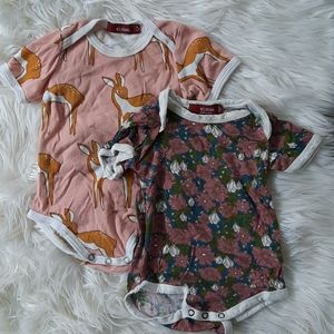 2 Milk Barn Onsies for baby girl